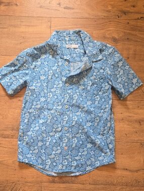 Sonoma Blue Floral Camp Shirt